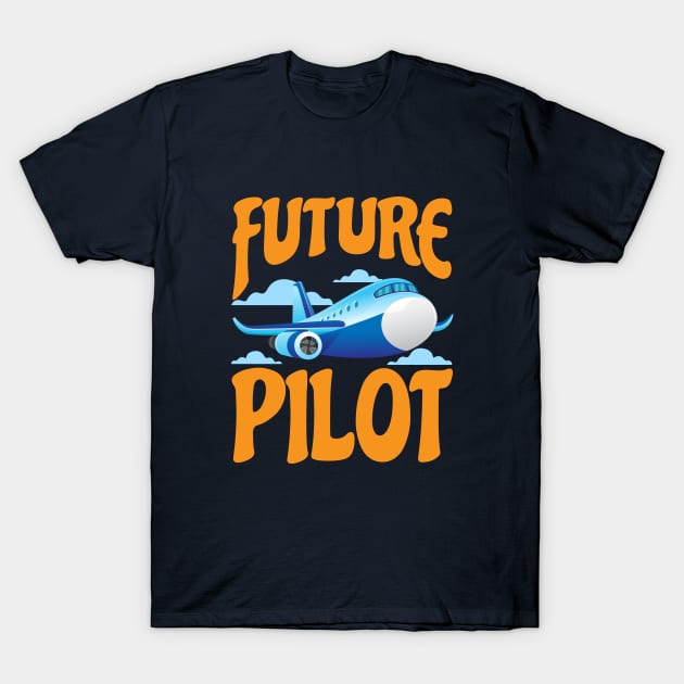 Future Pilot of Airplanes, Toddler Boy Girl, Kid Pilot T-Shirt by CreativeFit
